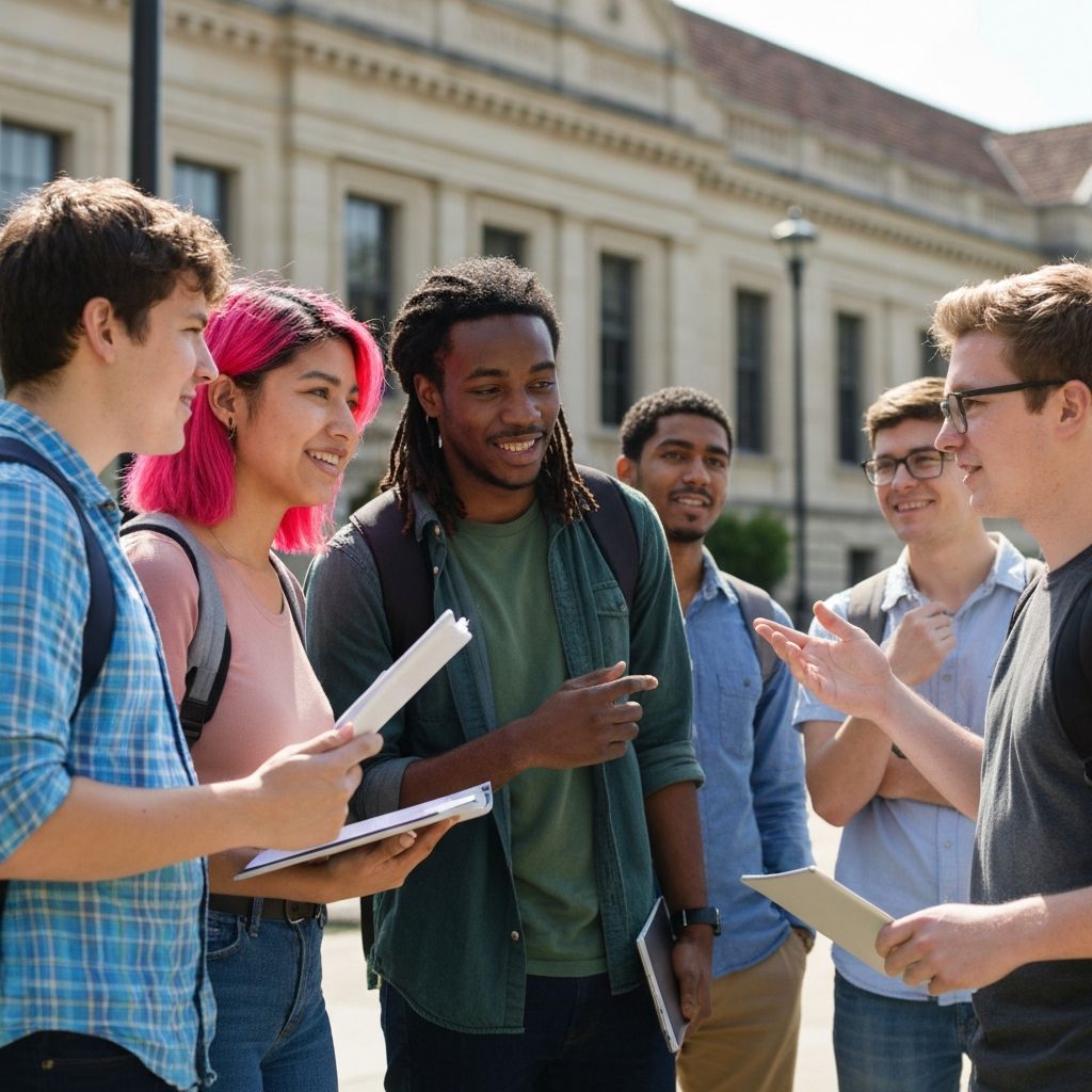 Students supporting each other